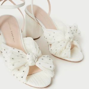 Loeffler Randall Camellia Rhinestone Bow Heel Size 7.5